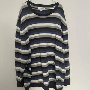 Amazon Essentials Men's Crewneck Sweater Size: 6XLT (Big & Tall)Multicolor Strip